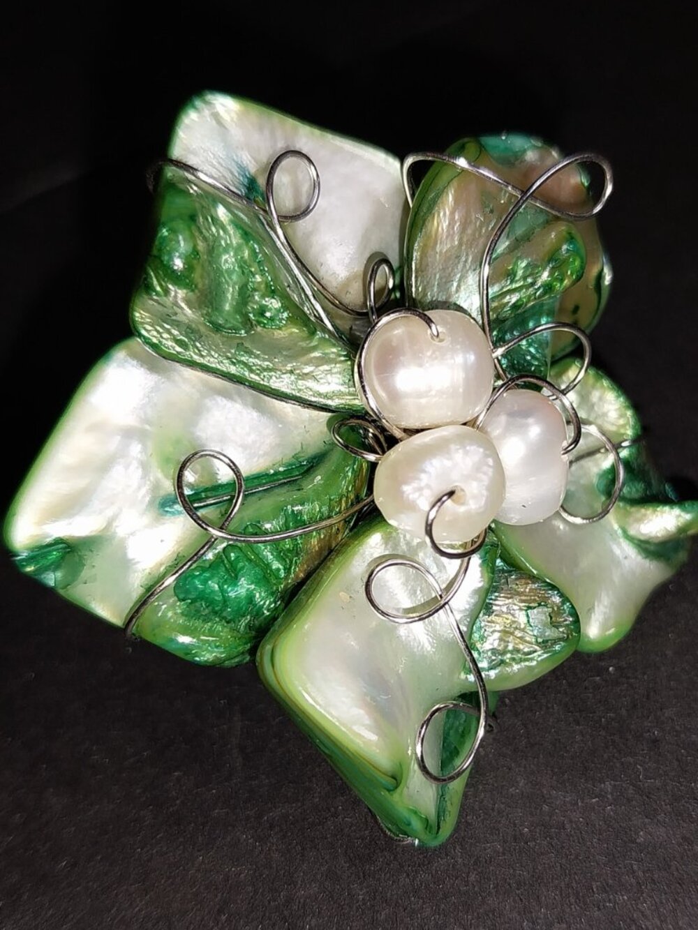 Shell Pearl Adjustable Ring - Picture 8 of 11